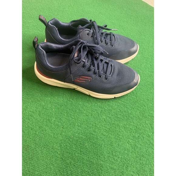 Skechers Classic Fit Men's Shoes with Air-Cooled Memory Foam - Blue Size 11 Us - Picture 2 of 6